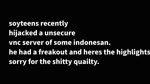 Rating: s
ID: 3238
Date: 2025-05-15 01:31:32 -0400
Status: active
Score: 0
2024 audio hi_res long_playtime soyjakpartyvideoarchive tagme video webm post #3238